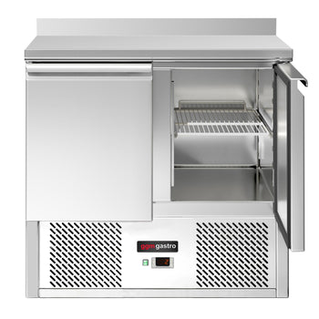 Stół chłodniczy ECO - 900x700 mm - z 2 drzwiami & z panelem tylnym - Prime Gastro