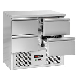 Stół chłodniczy ECO - 900x700 mm - z 4 szufladami