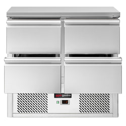 Stół chłodniczy ECO - 900x700 mm - z 4 szufladami