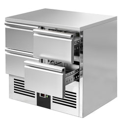 Stół chłodniczy PREMIUM - 900x700 mm - 4 szuflady