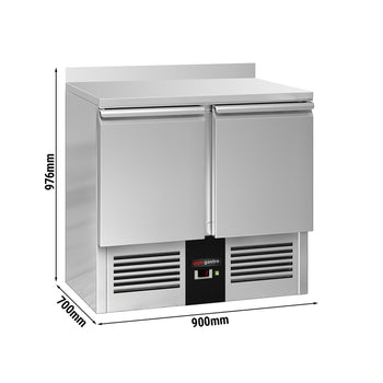 Stół chłodniczy PREMIUM - 900x700 mm - 2 drzwi & panel tylny - Prime Gastro
