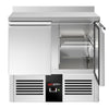 Stół chłodniczy PREMIUM - 900x700mm - 240L - z 2 drzwiami - z rantem