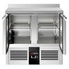 Stół chłodniczy PREMIUM - 900x700mm - 240L - z 2 drzwiami - z rantem