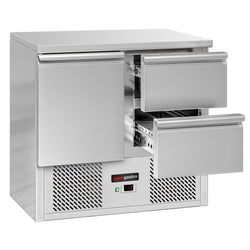 Stół chłodniczy ECO - 900x700 mm - z 1 drzwiami & 2 szufladami