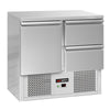 Stół chłodniczy ECO – 900 x 700 mm – z 1 drzwiami i 2 szufladami