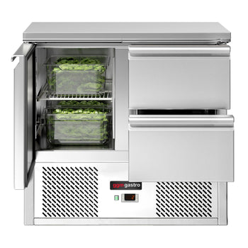 Stół chłodniczy ECO - 900x700 mm - z 1 drzwiami & 2 szufladami - Prime Gastro