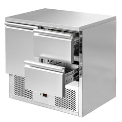 Stół chłodniczy ECO - 900x700 mm - z 1 drzwiami & 2 szufladami