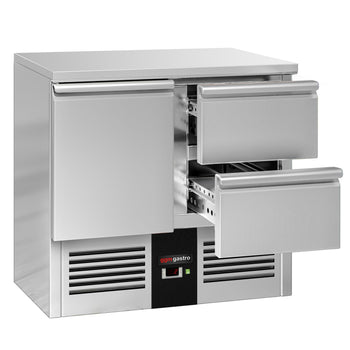 Stół chłodniczy PREMIUM - 900x700 mm - 1 drzwi & 2 szuflady - Prime Gastro