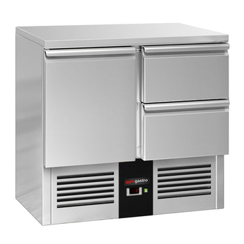 Stół chłodniczy PREMIUM - 900x700 mm - 1 drzwi & 2 szuflady - Prime Gastro