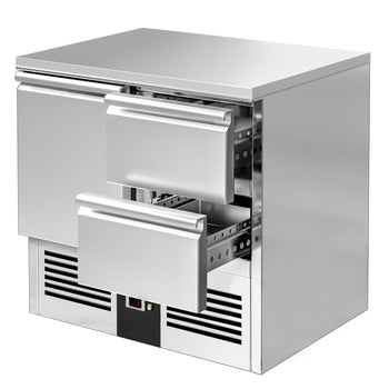 Stół chłodniczy PREMIUM - 900x700 mm - 1 drzwi & 2 szuflady - Prime Gastro