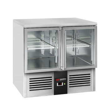 Stół chłodniczy PREMIUM - 900x700 mm - z 2 szklanymi drzwiami - Prime Gastro