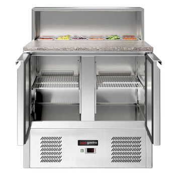 Stół Sałatkowy ECO - 903 mm - 2 drzwi - dla 5x GN 1/6 - nadstawka ze stali nierdzewnej - Prime Gastro