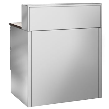 Stół Sałatkowy PREMIUM - 903 mm - nadstawka ze stali nierdzewnej dla 5x GN 1/6 - 1 drzwi & 2 szuflady - Prime Gastro