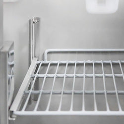 Stół chłodniczy PREMIUM - 1370x700 mm - 3 szklane drzwi & panel tylny