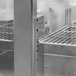 Stół chłodniczy PREMIUM - 1370x700 mm - 3 drzwi & panel tylny