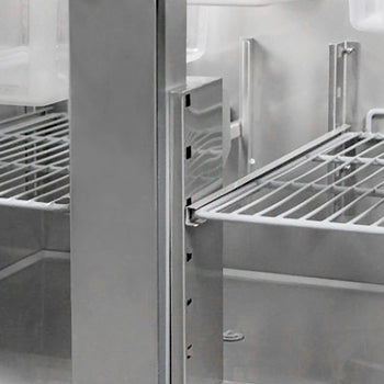 Stół chłodniczy PREMIUM - 1370x700 mm - 3 drzwi & panel tylny - Prime Gastro