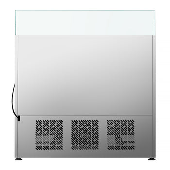 Stół Sałatkowy Premium PLUS - 978 mm - 2 drzwi - ze szklaną nadstawką na 6x 1/3 GN & 3x 1/6 GN - Prime Gastro