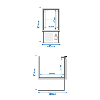 Stół chłodniczy PREMIUM - 450x700mm - 1 drzwi - Prime Gastro