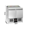 Commercial Saladette Counter PREMIUM - 900mm - 159L - 2 doors - open top for 4 x GN 1/3 & glass lid