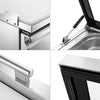 Commercial Saladette Counter PREMIUM - 900mm - 159L - 2 doors - open top for 4 x GN 1/3 & glass lid