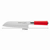 F. DICK | Nóż Santoku RED SPIRIT – ostrze: 180 mm – ze szlifem kulowym