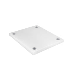 Schneidebrett mit Antirutschfüßen - 250x400mm - HACCP - Konform - Weiß
