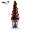 Chocolate fountain – height: 1000 mm – filling quantity: 12 kg – 400 W – with 7 tiers