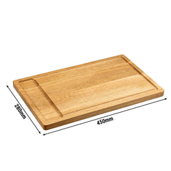 (3 sztuki) Deska do krojenia – drewno dębowe – 280 x 450 x 20 mm