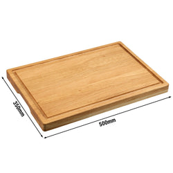 (3 sztuki) Deska do krojenia – drewno dębowe – 350 x 500 x 35 mm