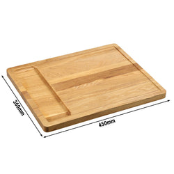 (3 sztuki) Deska do krojenia – drewno dębowe – 360 x 450 x 25 mm