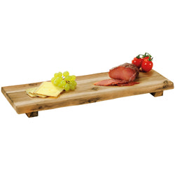(4 sztuki) Deska do serwowania z nóżkami – drewno akacjowe – 190 x 530 x 40 mm