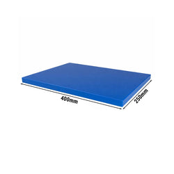 Antypoślizgowa deska do krojenia z nóżkami – 250 x 400 mm – zgodna z normą HACCP – niebieska