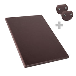 Antypoślizgowa deska do krojenia z nóżkami – 250 x 400 mm – zgodna z normą HACCP – brązowa