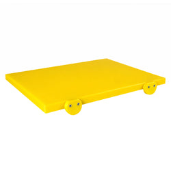 Antypoślizgowa deska do krojenia z nóżkami – 250 x 400 mm – zgodna z normą HACCP – żółta