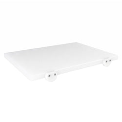 Antypoślizgowa deska do krojenia z nóżkami – 300 x 500 mm – zgodna z normą HACCP – biała