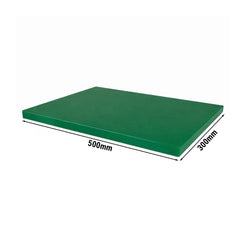 Antypoślizgowa deska do krojenia z nóżkami – 300 x 500 mm – zgodna z normą HACCP – zielona