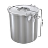 Pojemnik na żywność – stal nierdzewna – Ø 400 mm – 50 L – z pokrywą