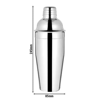 (6 sztuk) - Shaker do koktajli - stal nierdzewna - 750 ml - Prime Gastro