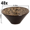 (24 szt.) Miska SABANA – kamionka – Ø 100 mm – 100 ml – brązowo-biała, zdjęcie 2 z 3