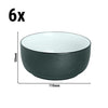 (6 szt.) Miska COSMIC – porcelana – Ø 110 mm – 320 ml – biało-czarna