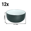 (12 szt.) Miska COSMIC – porcelana – Ø 110 mm – 320 ml – biało-czarna