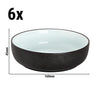 (6 pcs) Bowl - Cosmic - Porcelain - 550ml - round - Ø 160mm - Black