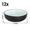 (12 szt.) Miska COSMIC – porcelana – Ø 160 mm – 550 ml – biało-czarna