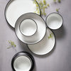 (12 szt.) Talerz głęboki COSMIC – Ø 200 mm – biało-czarny