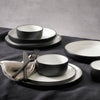 (6 szt.) COSMIC - Talerz płytki - kwadratowy - Porcelana - 200x200mm - Czarny / Biały