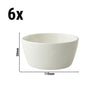 (6 szt.) Miseczka - Lux - Porcelana - 250ml - Ø 110mm - Elfenbinowobiały
