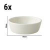 (6 szt.) Miseczka okrągła - Lux - Porcelana - rund - Ø 60mm - Elfenbinowobiały