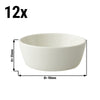 (12 szt.) Miska Maastricht LUX – porcelana – Ø 90 mm – kość słoniowa