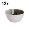 (12 pcs) Bowl NORDIC – Ø 150 mm – 900 ml – green and white