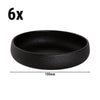 (6 pcs) Dessert Bowl - Universe - Porcelain - round - Ø 155mm - Black